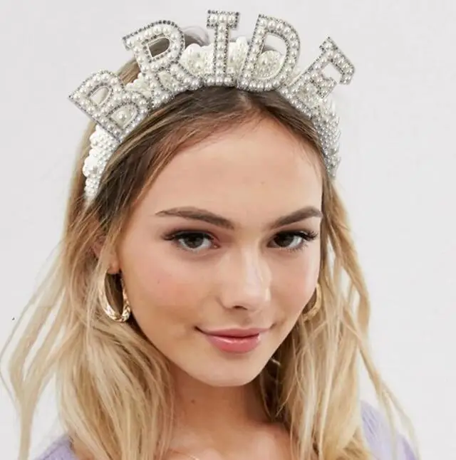 newest women hair accessories wedding headbands bridal headdress rhinestone pearl bride headband