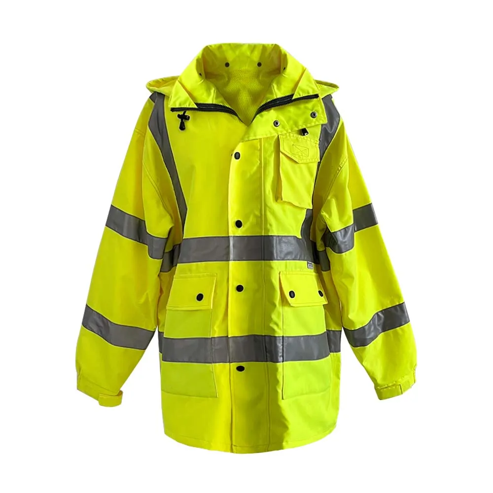 HCLITE Safety Reflective Security Work Wear Jacket Winter High Visibility Jacket