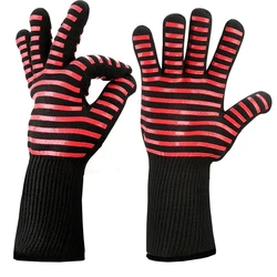 Grill Heat Insulation Gloves High Temperature Resistance 800degrees Glove Baking Barbecue Microwave Oven Gloves
