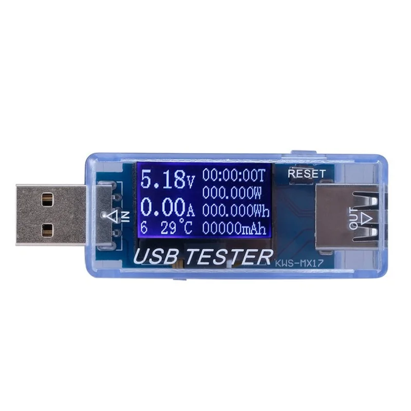 8 in1 QC2.0 3.0 4-30v Electrical power USB capacity voltage tester current meter monitor voltmeter ammeter