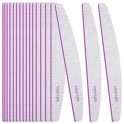Professional Custom Double Side Disposable Nail File 100/180 Sandpaper Nail File
