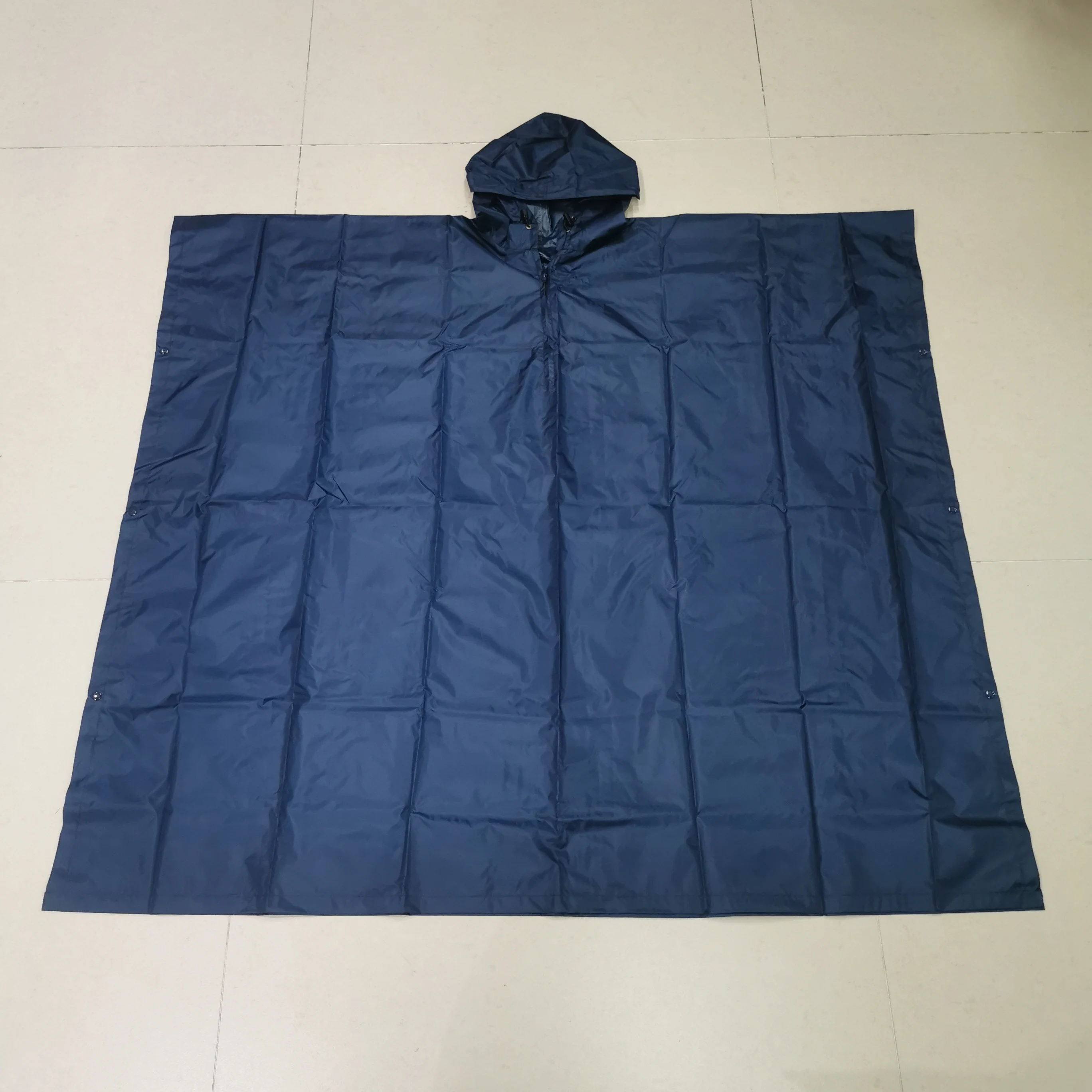 PU Coating Outdoor Camping Raincoat Gear Survival Cloak Lightweight Hiking Hooded Rain Poncho