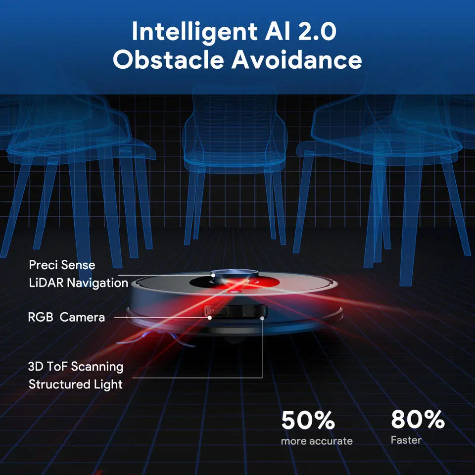 Strong Suction Laser Floor Robot Vacuum Cleaner Intelligent LDC Robot Vacuum Cleaner