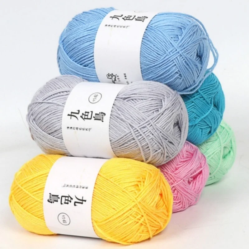 NEW Soft Pure Bamboo Cotton Yarn Wool Crochet for Hand Knitting DIY Sweater Blanket Scarf 36 Colors Fashion baby wool yarn