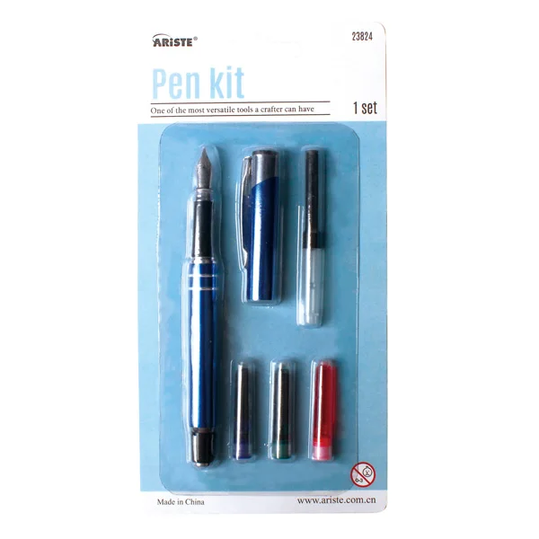 23823-23825 Calligraphy Pen Metal Fountain Pen Kit Include 1 pen 3 Ink Cartridges 1 ink converters for Writing