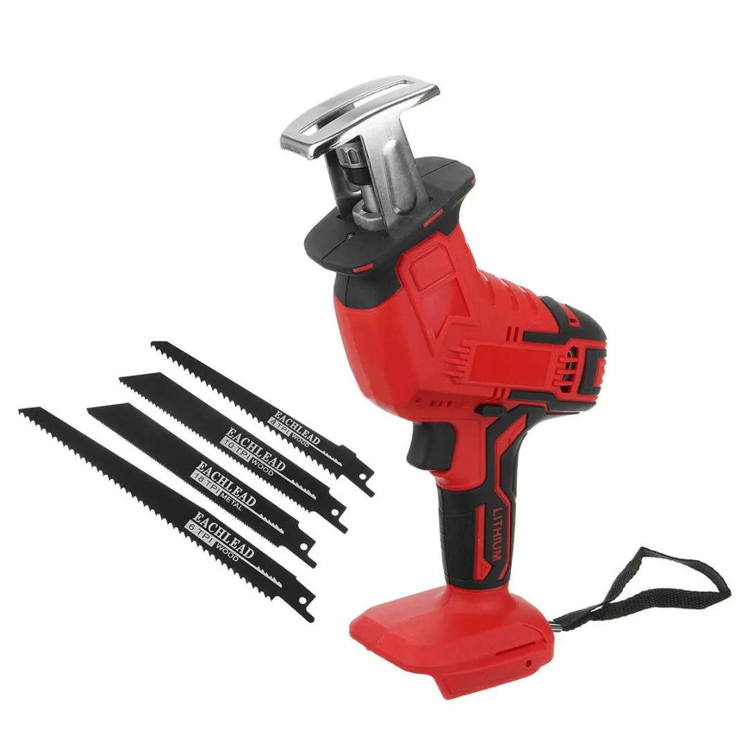 High Power Rechargeable Lithium Cordless Saber Saw Electric Reciprocating Saw Wood Metal PVC Cutting Blades Mini Electric Saw