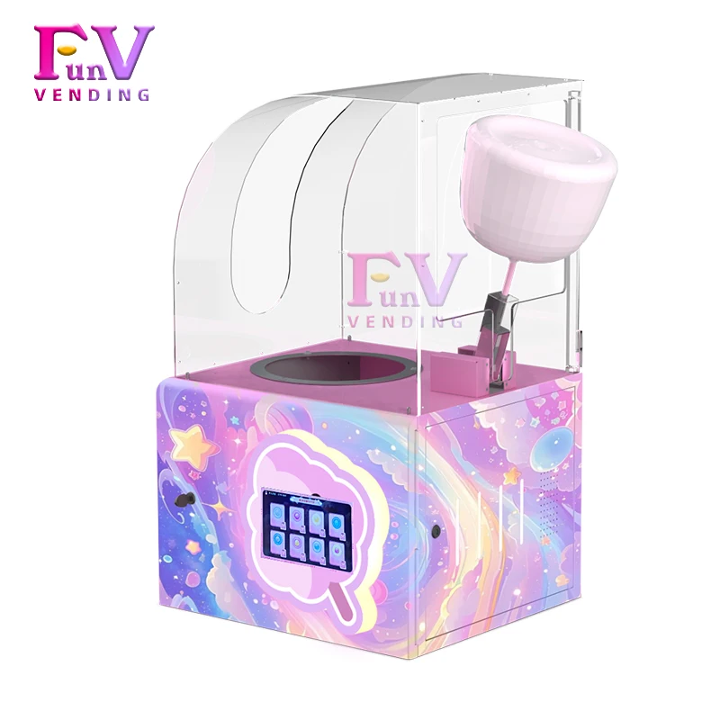 T71 Factory Maker Mini Commercial Semi Automatic making  Floss Cotton Candy Vending Machine For Sale