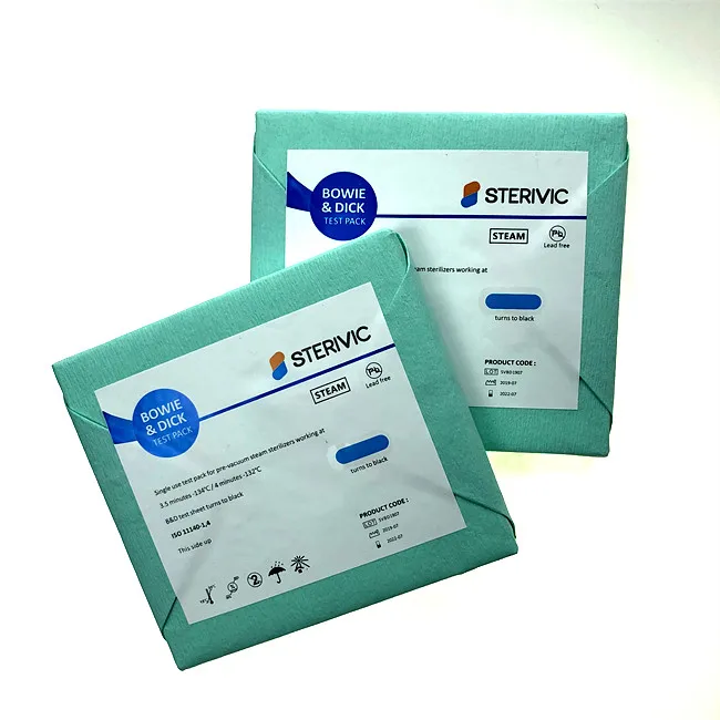 2020 good quality bowie dick test pack for medical testing with clear indicator