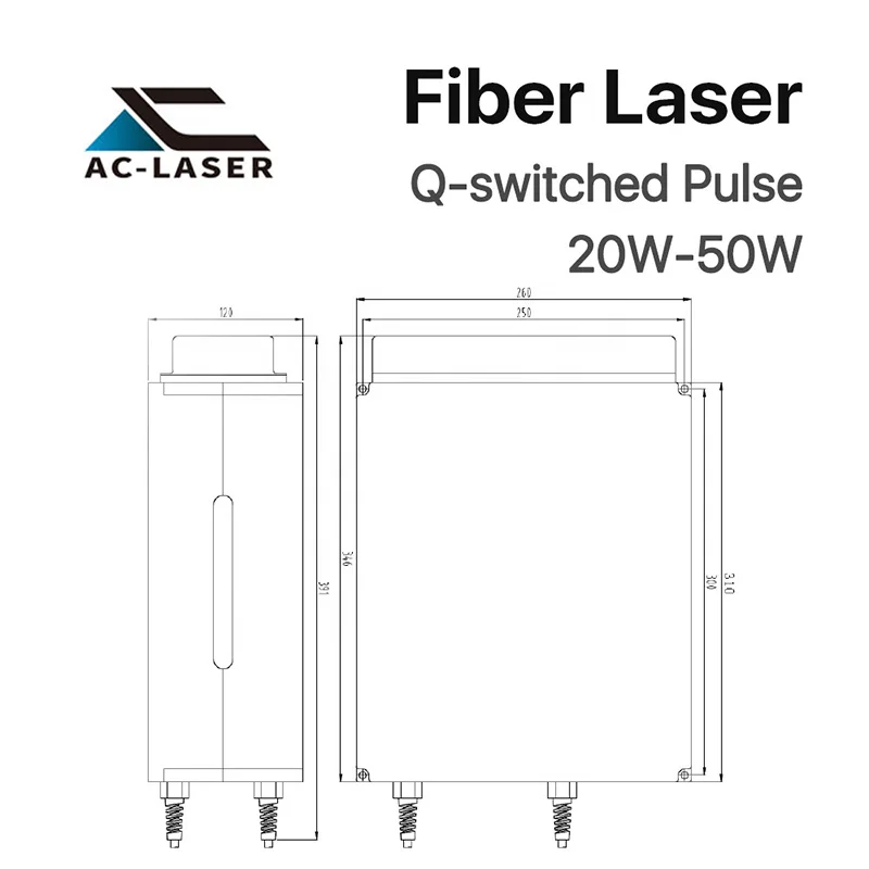 Accurate power meter laser source 1064nm for marking machine Raycus fiber lasers laser source