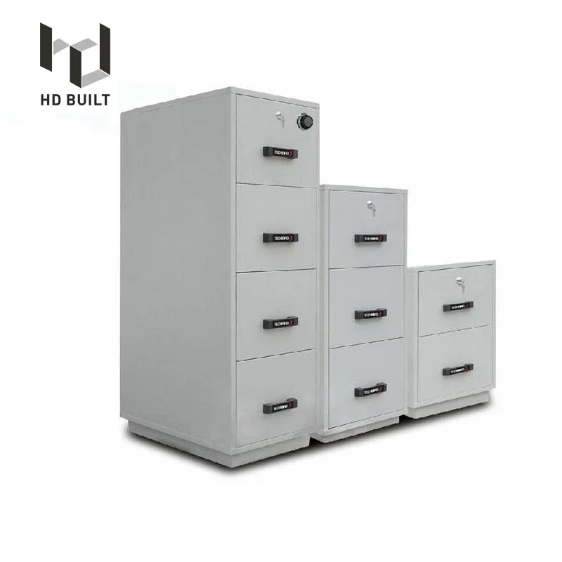 Modern Office Equipment 3 Drawers Steel Fireproof Safe Cabinet Vertical Steel Filing Cabinet