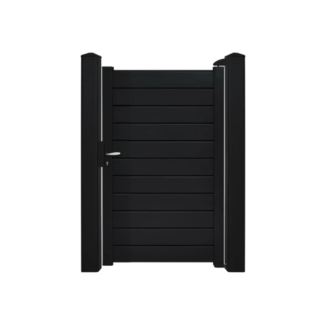 Custom Modern Walkway Gate Aluminum Single Swing Gate Electric Passageway Grille Gate for houses