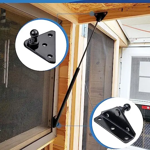 Black 10MM Ball Stud Mounting Bracket for Gas Struts Lift Supports Shocks Spring Prop