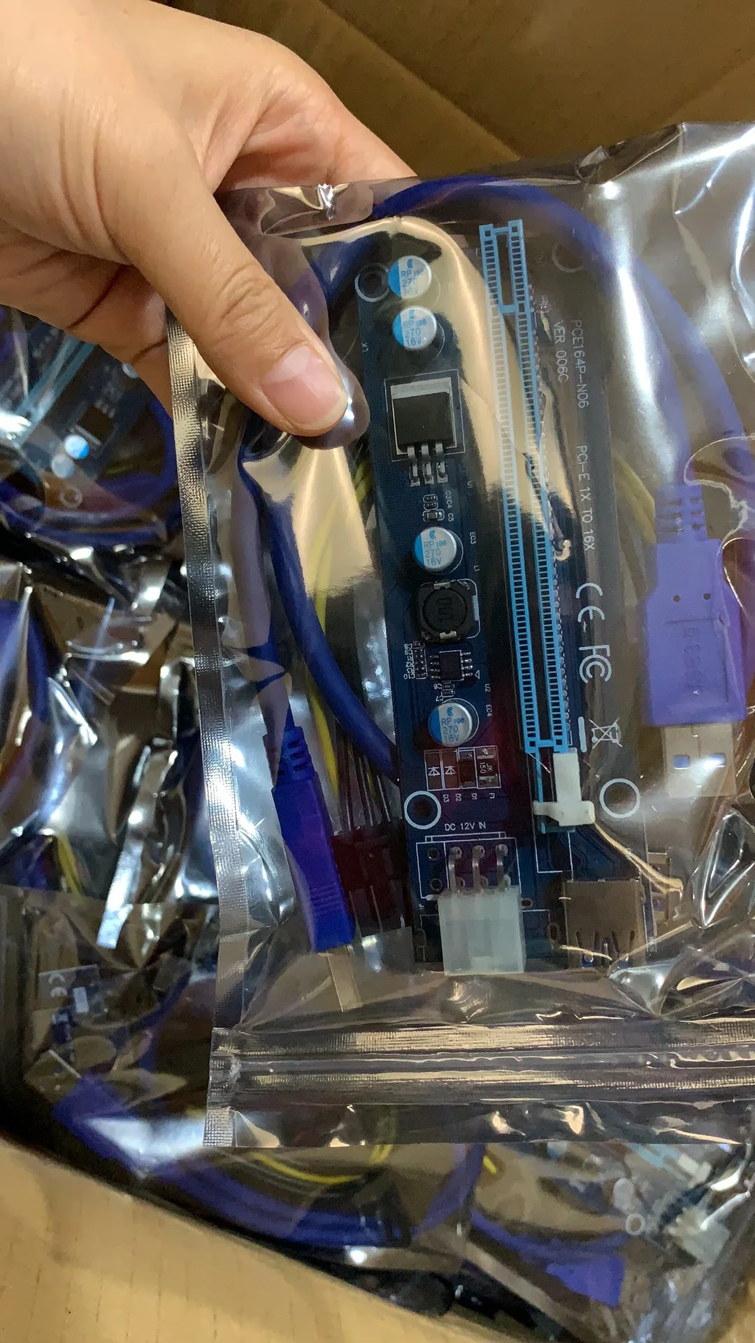 6-pin usb 3.0 pci-e 1x to 16x riser ver 006c