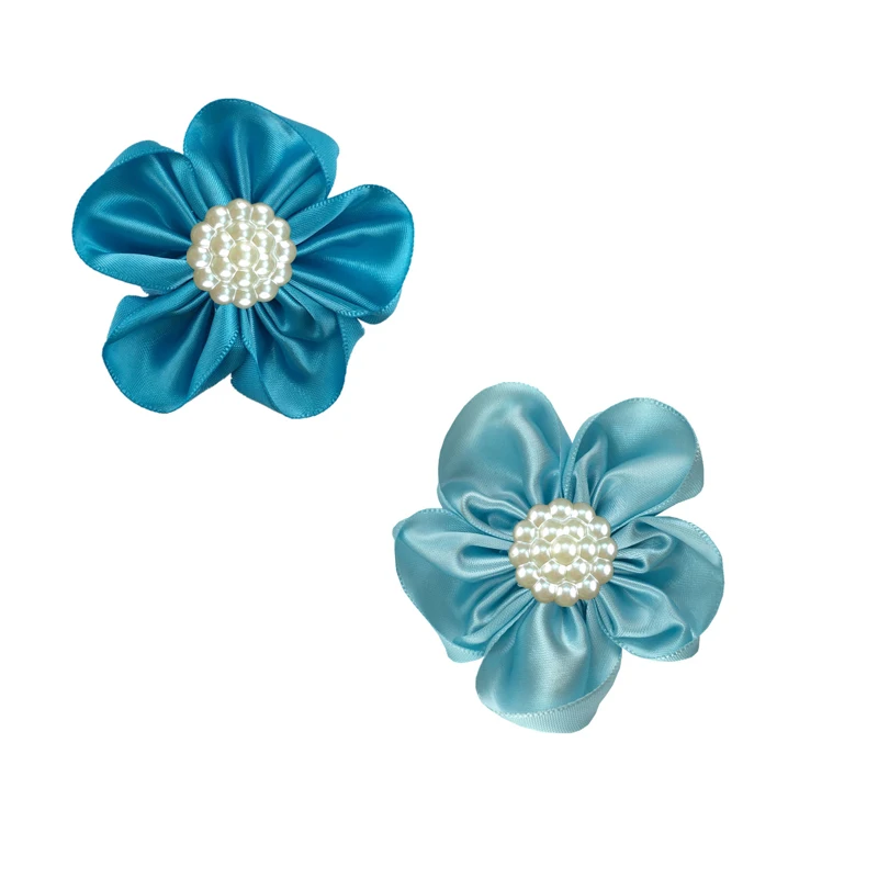 Korean style fresh simple color prints bow nude color thin nylon headbands set