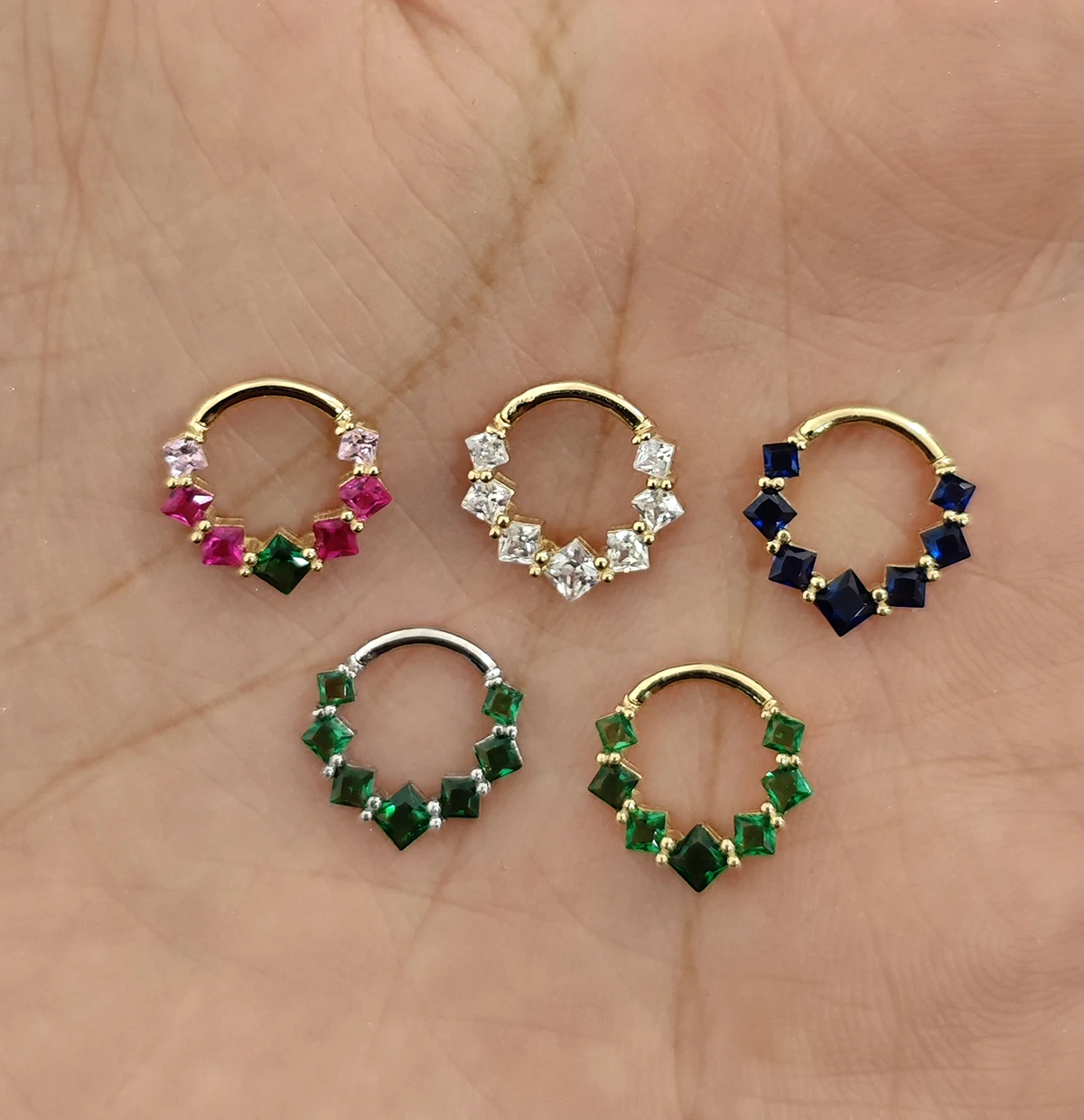 Calendo New Style  ASTM F136 Titanium  High Polished  Threadless Cartilage  Lobe Earring  End Piercing  Jewelry Top