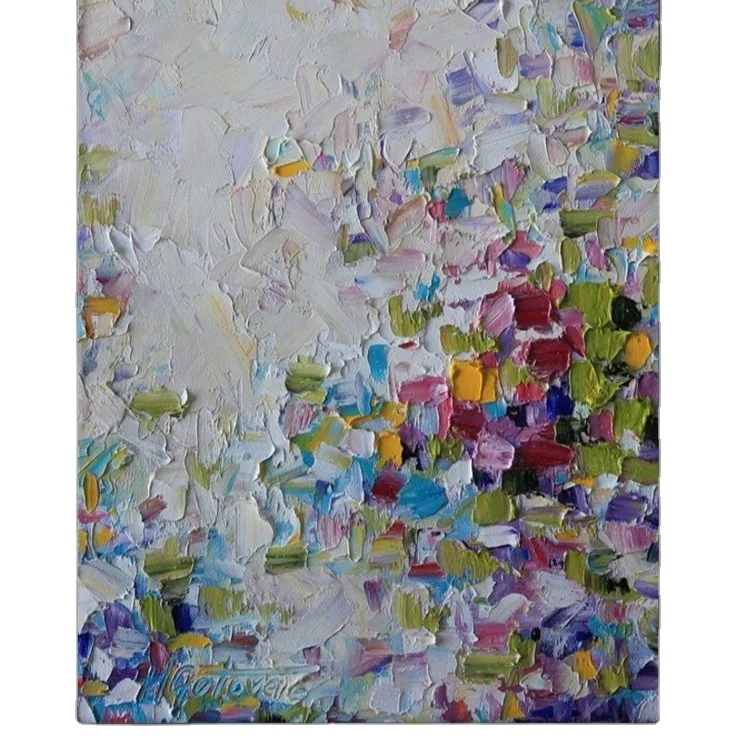 Custom Hand-made Oil Painting Abstract Painting Palette Knife Modern Art Painting Living Room