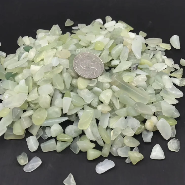 
Wholesale High Quality Factory Price Natural Rreen Xiu Jade Crystal Pea Gravel For landscaping Healing 