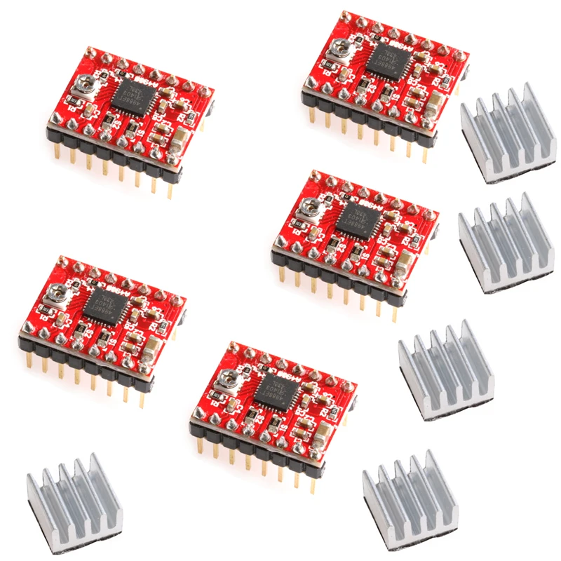 Factory Outlet High-grade Original Chip with Retail Package Red A4988 Stepper Motor Driver for 3D Printer