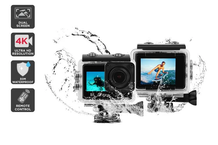  Экшн-камера Ultra 4k с двойным цветным экраном Водонепроницаемая