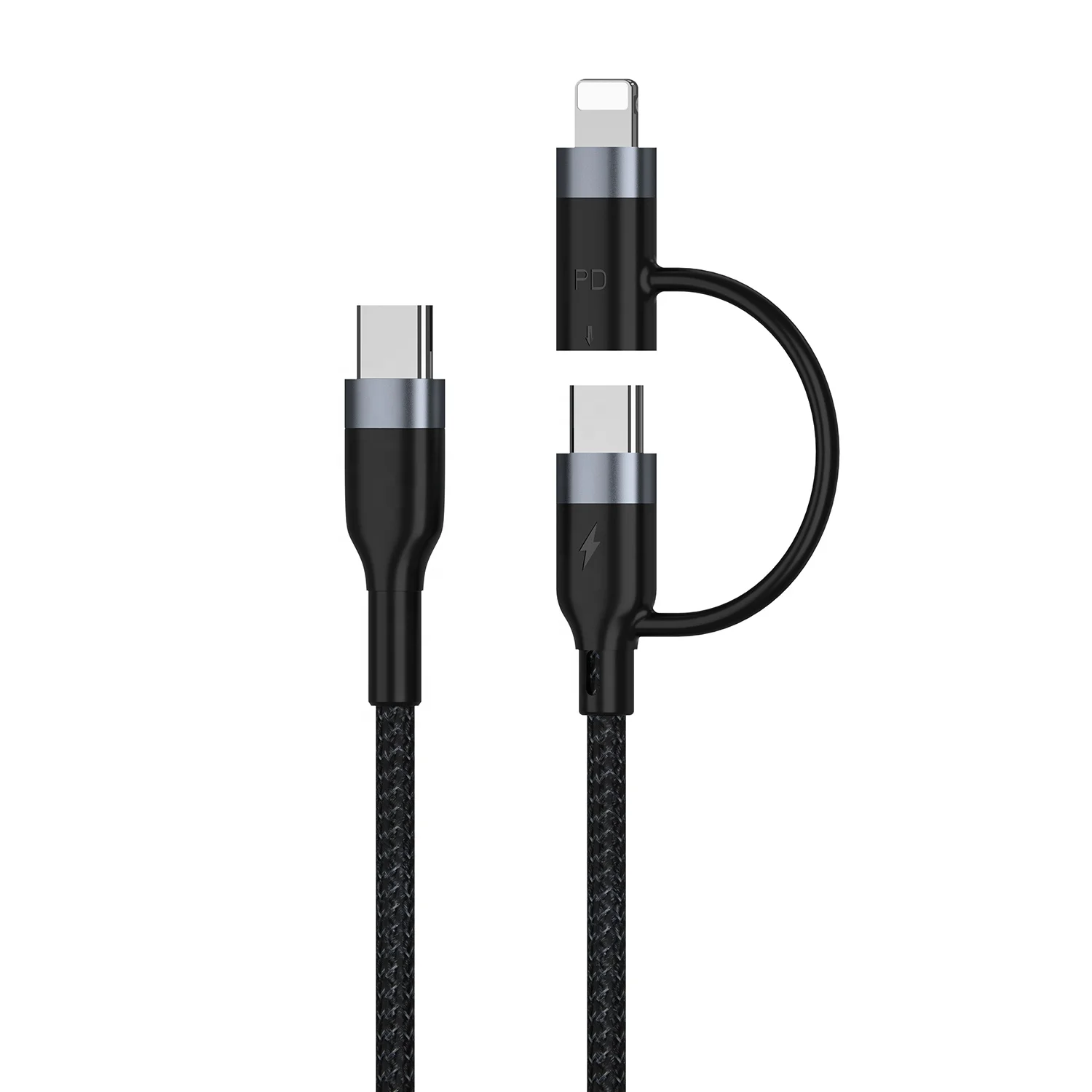  PD 20 Вт Магнитный зарядный кабель 2 в 1 Type-C Быстрая зарядка ios 8pin и type c