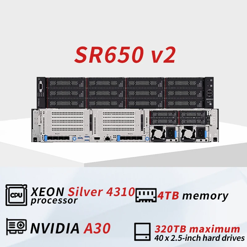 Factory Direct Sale 2u intel xeon rack server good discount in stock SR650 V2 custom servers