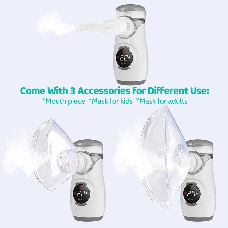 Factory Price OEM ABS Automatic cleaning function Mini Low Noise Compressor Nebulizer for home hospital
