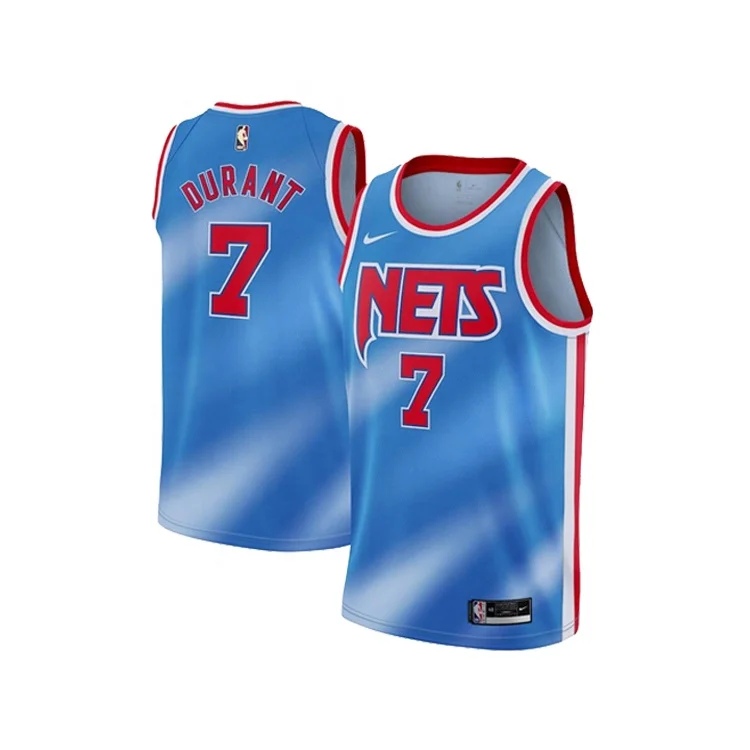
Wholesale New Fabric Printing Brooklyn Nets Durant Irving Basketball Jersey 
