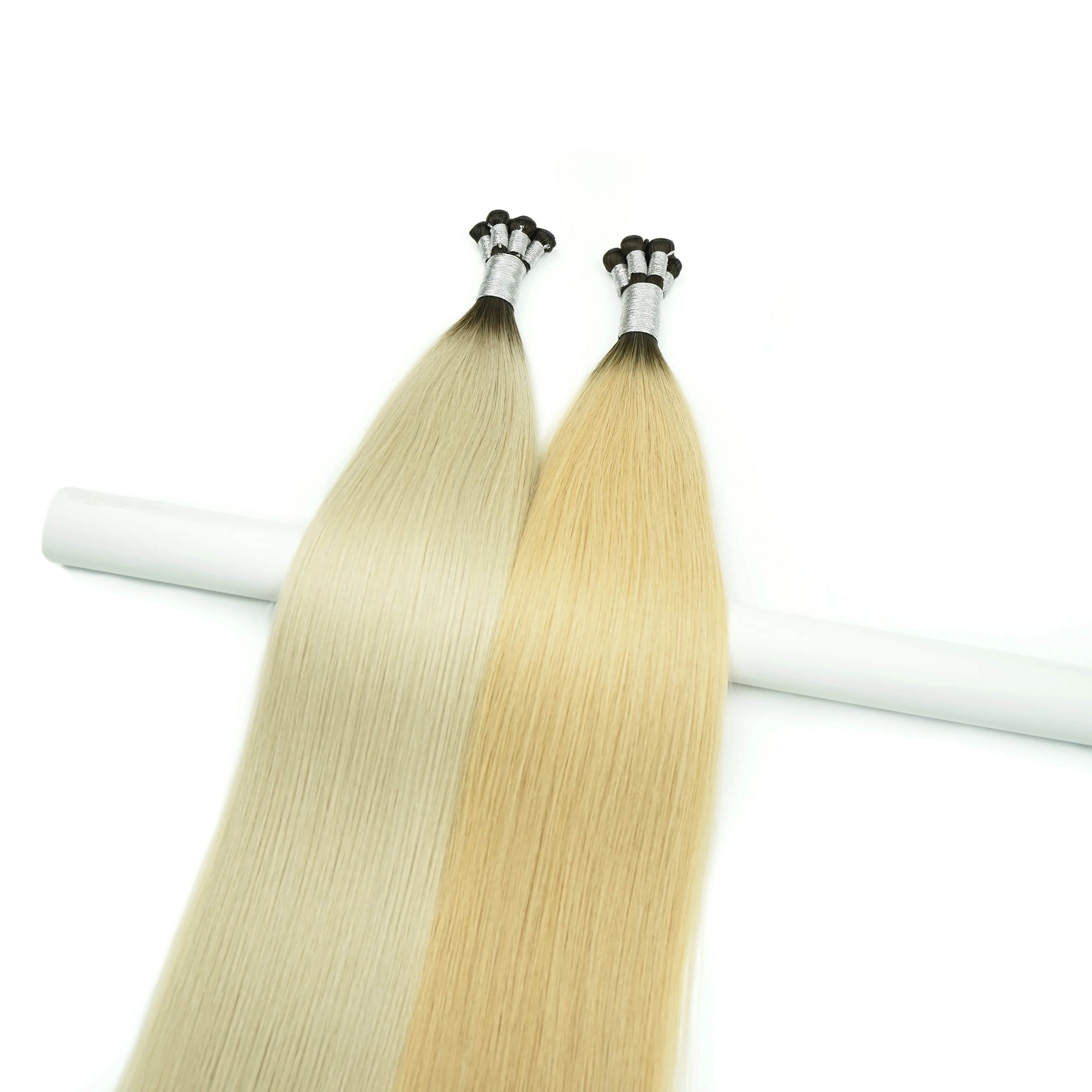 one doner Russian Thin Invisible Genius Weft Hair Extensions Double Drawn Human Hair Genius Weft