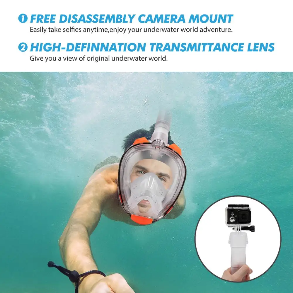 2020 NEW rotation snorkel mask diving mask manufacturer diving face full mask