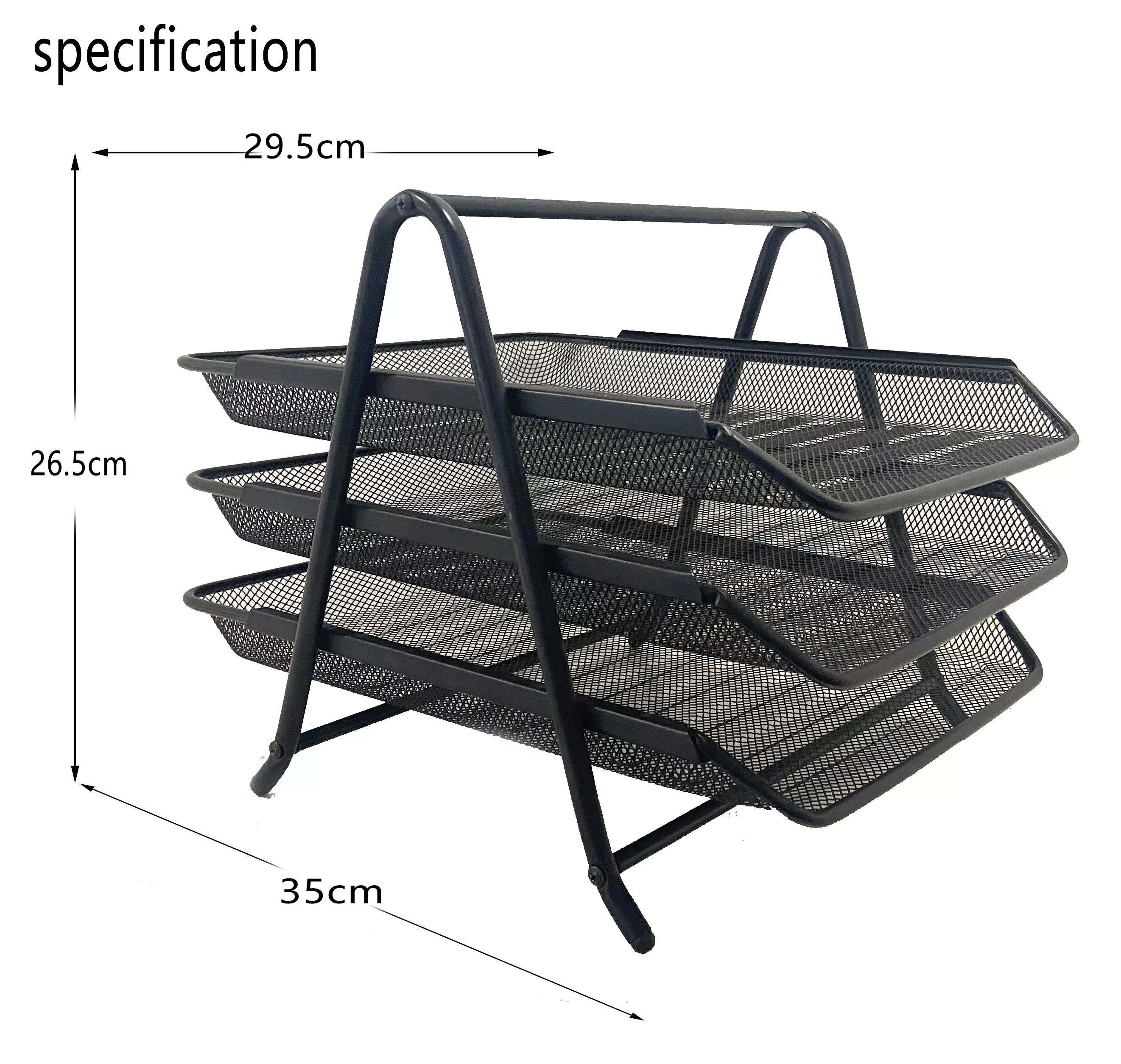 Office Mesh Desk Organizer with 3 layer Document Desk Organizer