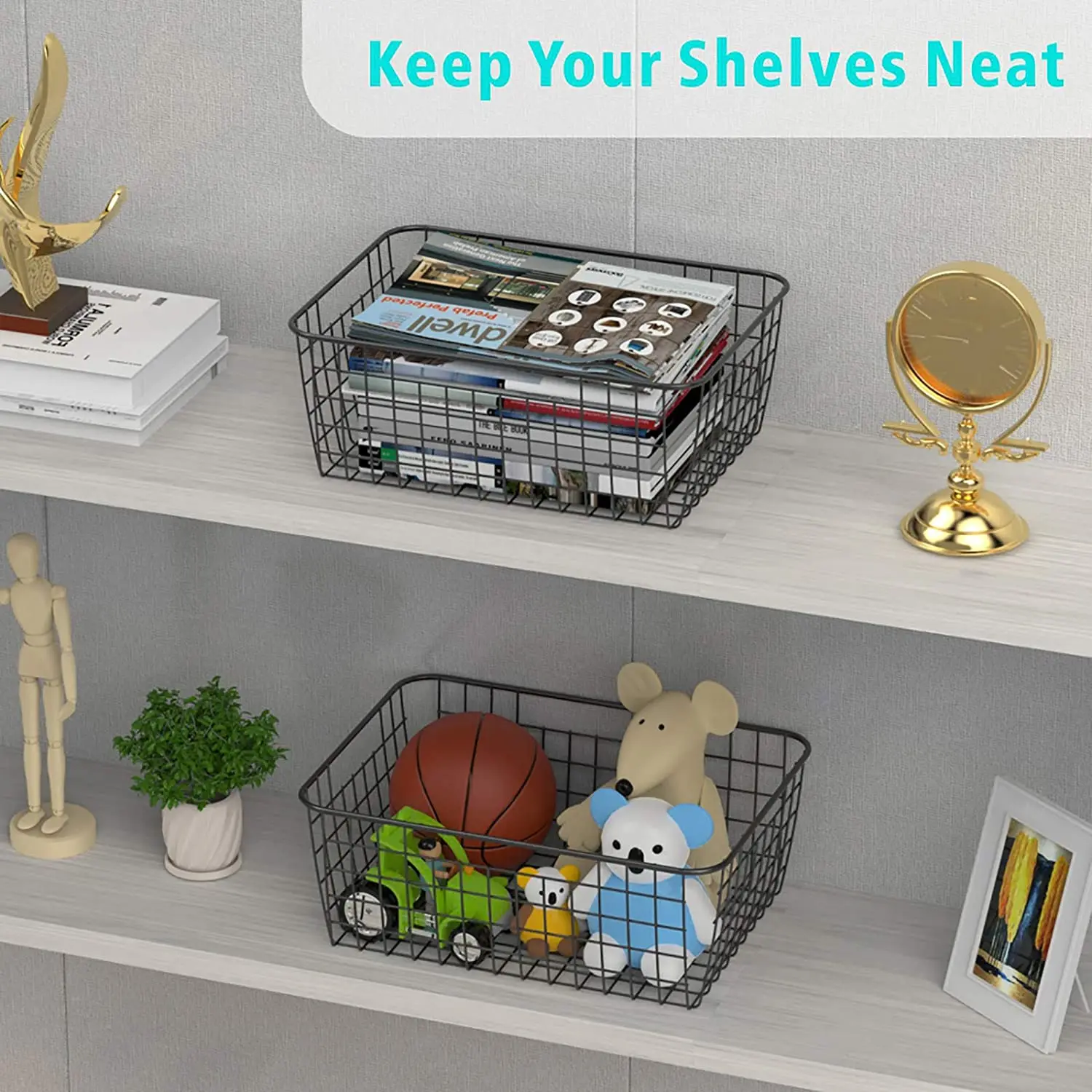 Factory Customized Wire storage basket Metal Wire Basket Storage Mesh Wire Baskets for Storage