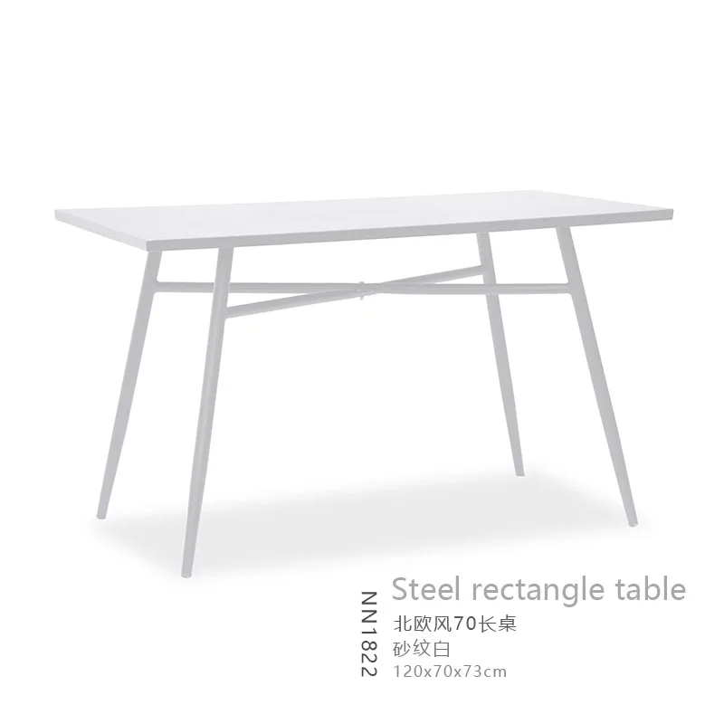 light blue L120xW70xH73 rectangular carbon steel table sets aluminum chairs relaxed meta outdoor garden furniture