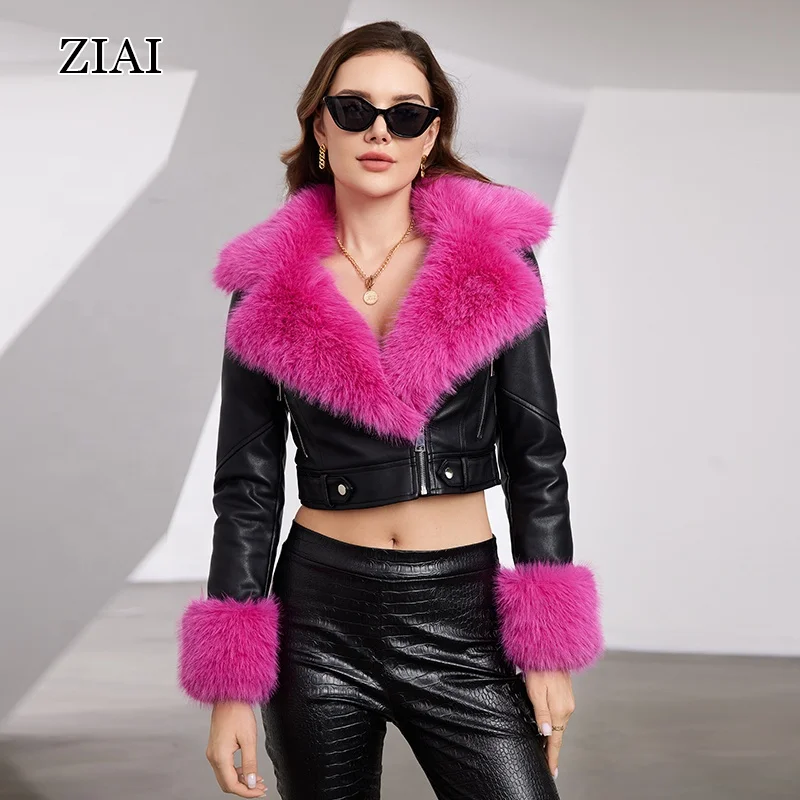 Bomber Jacket Aviator Real Shearling bomber Sheepskin Leather Jacket winter clothes for women