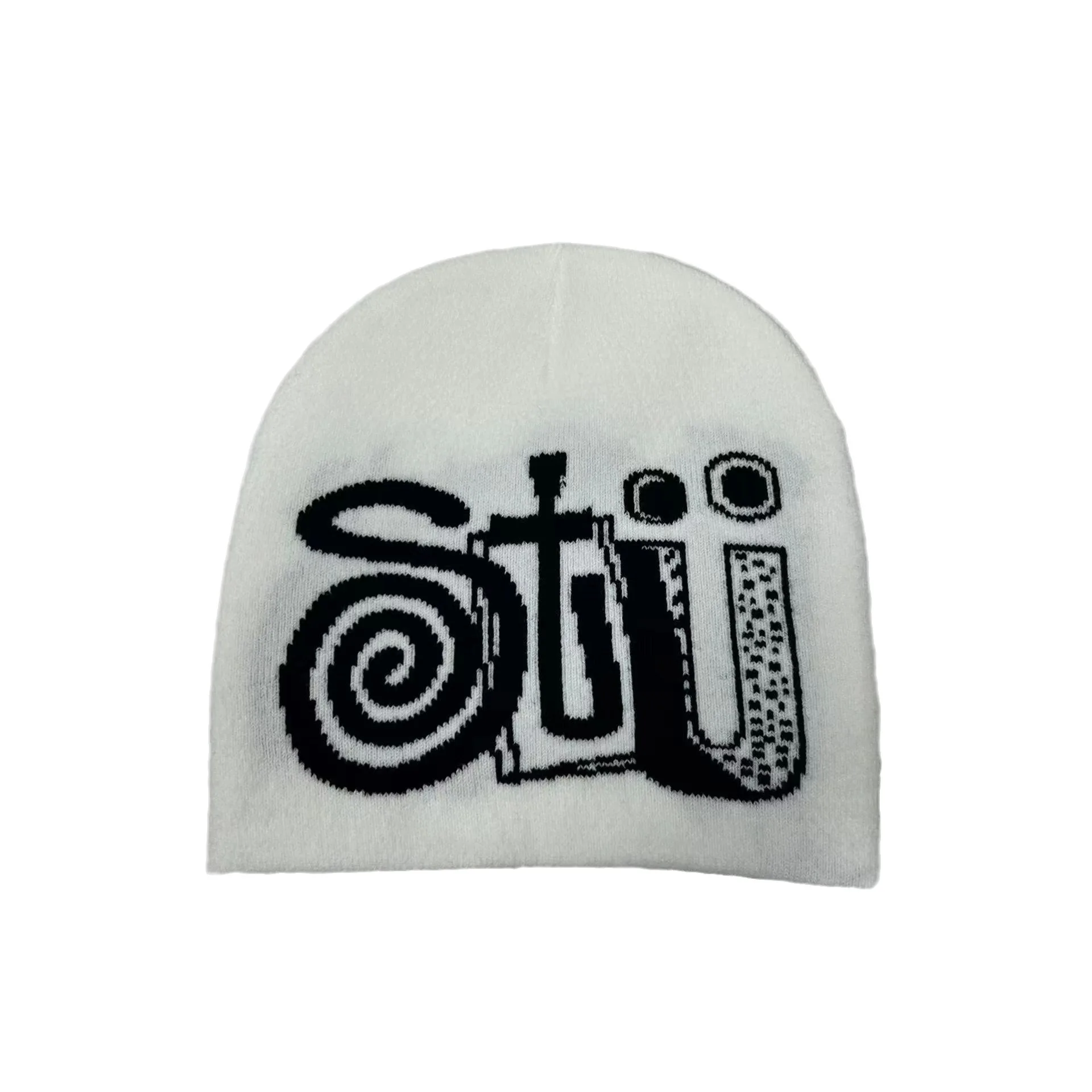 Foreign trade knitted hat American letter embroidery vintage wool hat warm cold hat autumn and winter