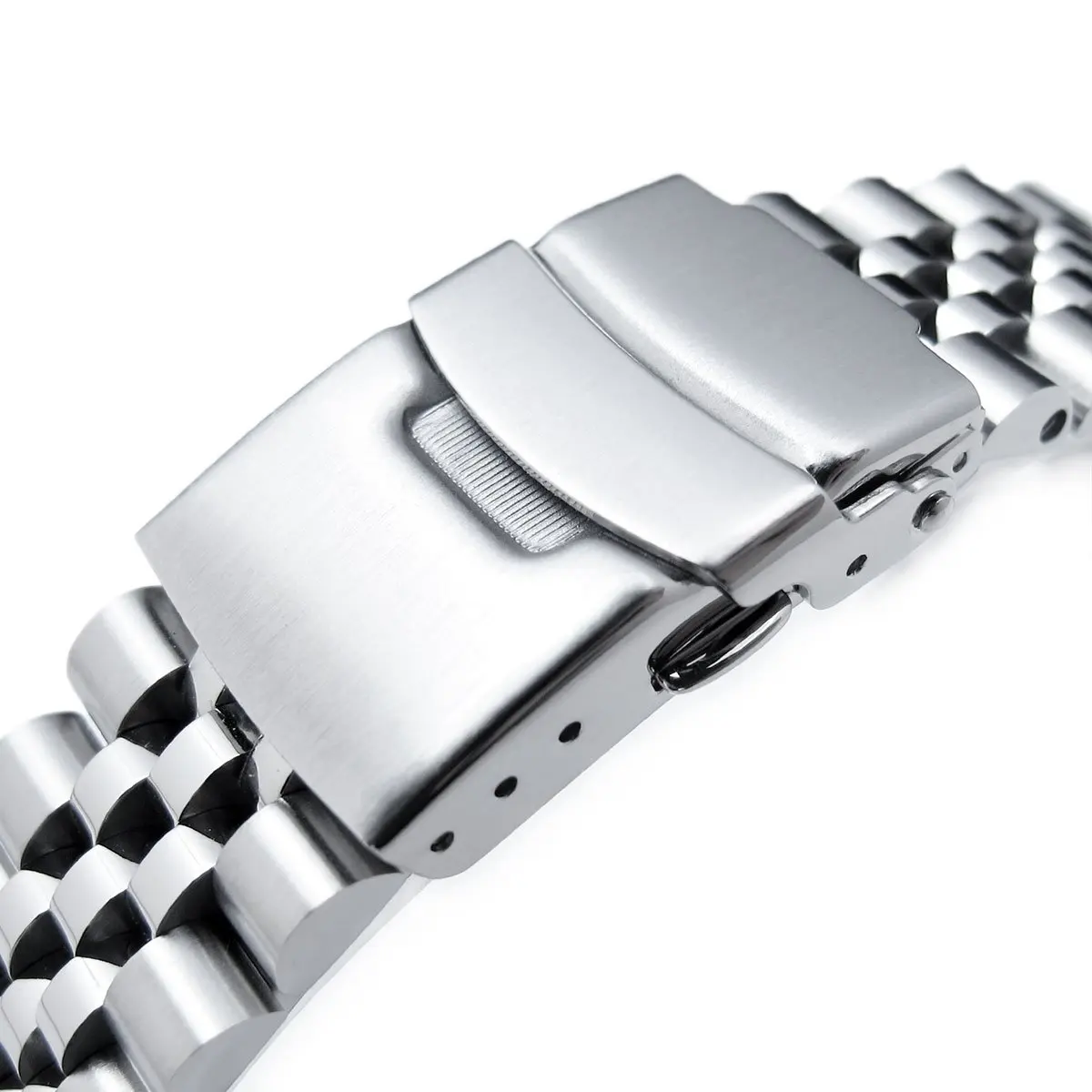 22mm Super-J Louis 3D Jubilee Brushed 316L Stainless Steel All Solid Links Watch Band for  SKX007