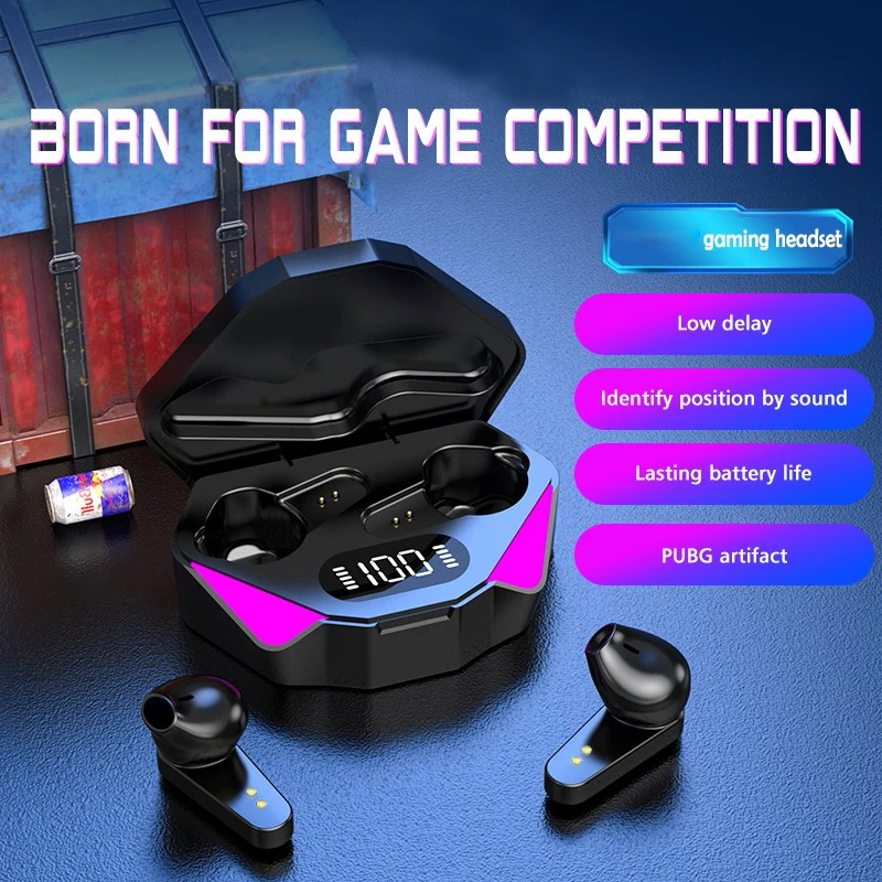 X15 Tws Wireless Gaming Earbuds With LED Gaming Lights Stereo Earphones Low Latency Bluetooth Headphone headsets