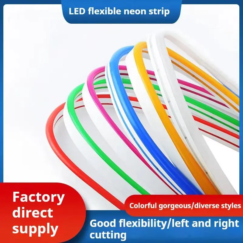 Silicone flexible neon light strip  advertising sign with lettering design outdoor rgb strip lights for decoration