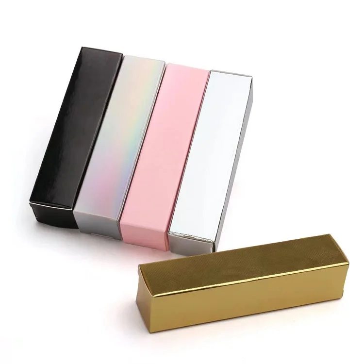 Bullet Custom Logo Printed Lipgloss Pink Lipstick Small Cardboard Cosmetic Packaging Boxes
