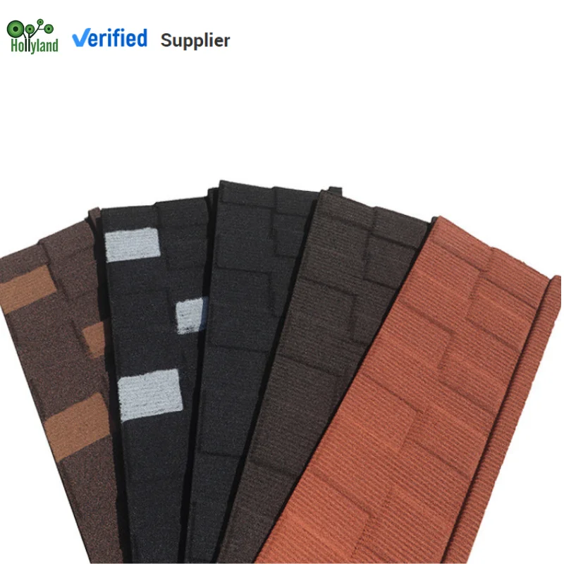 Factory Wholesales Villa Roof Tiles Waterproof Anti fading Colorful Stone Coated Steel Roof Tile