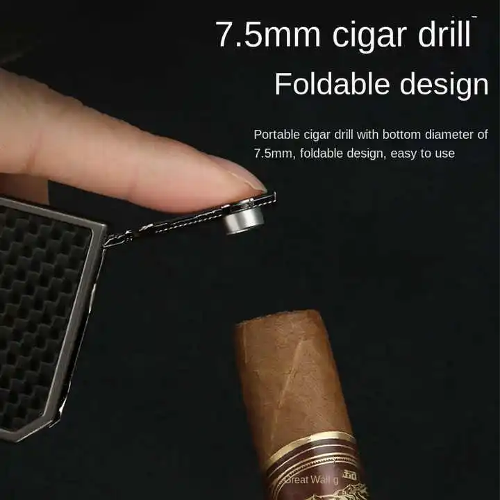 Hot Selling Portable Windproof Double blue Flame Lighters barbecue Smoking Accessories  Metal Cigarette cigar torch lighter