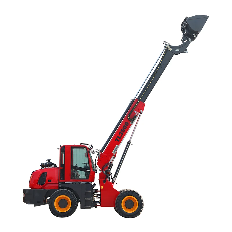 Hot Sale HUAYA mini telescopic loader wheel loader  TL1500 4x4 wheel loader  lift rod Diesel drive for sale
