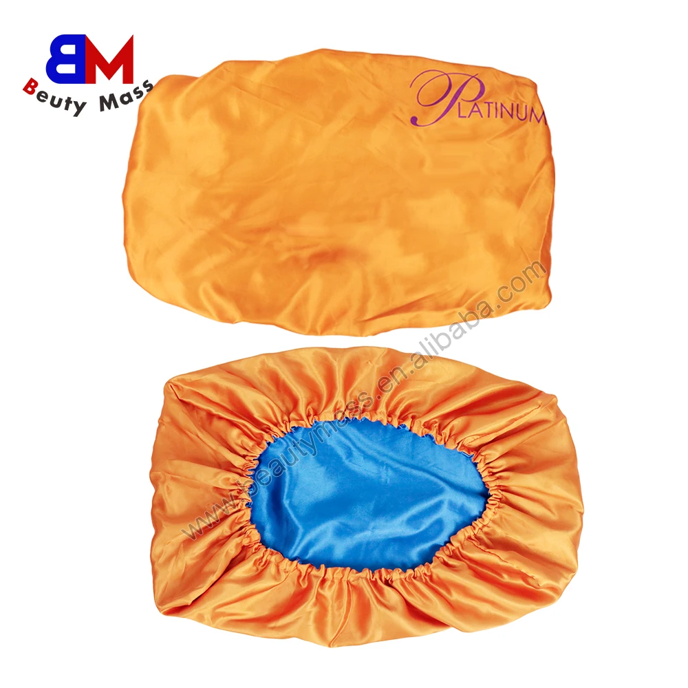 New Design Double Layer Satin Pillow Case Silk Luxury Custom Printed Pillow Elastic Cover