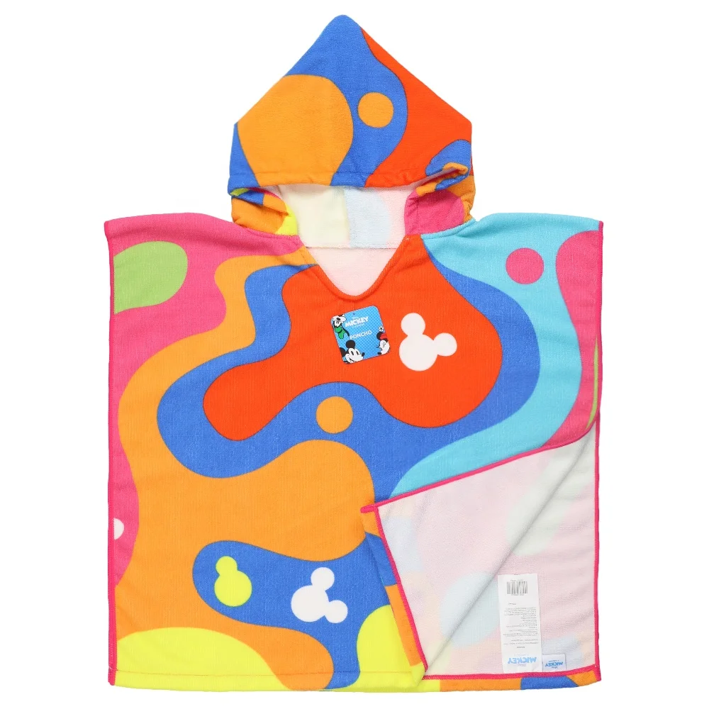 OEM Wearable Hooded Beach Towel Poncho Fashion Personalised Microfiber Beach Towel Kid Custom Sand Free Beach Towel