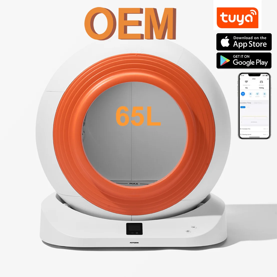 Factory Customized Wholesale Tuya APP Self-Cleaning Automatic Cat Litter Box Detachable Smart Cat Litter Box Pet Products