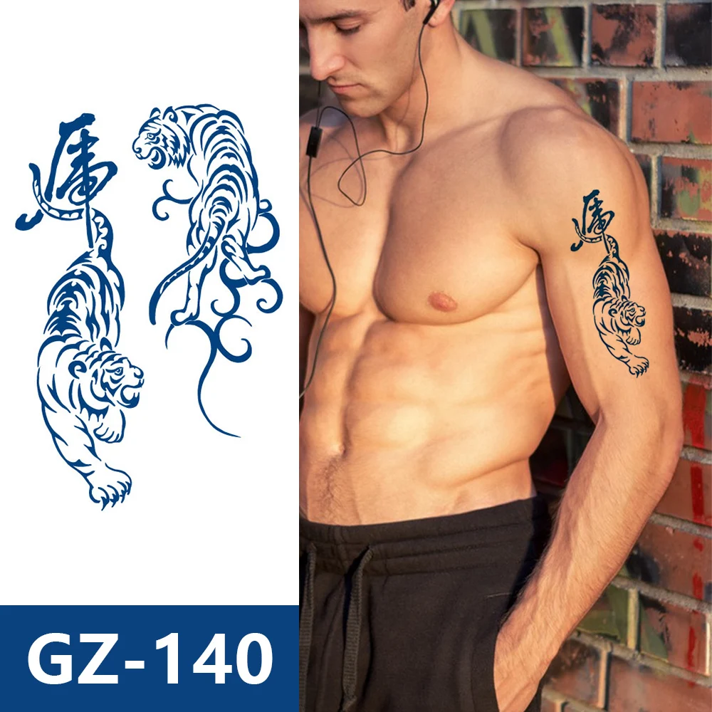 GZ801-900 Dragon Animals Semi-permanent Tattoos 2 Weeks Long Last Waterproof Tattoos Plant-Based Ink Tattoos Sticker for Adult