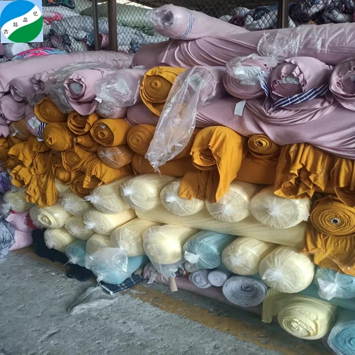 Tecido knitted cheapest price stock lot polyester cotton french terry towel cloth fabric for sportswear