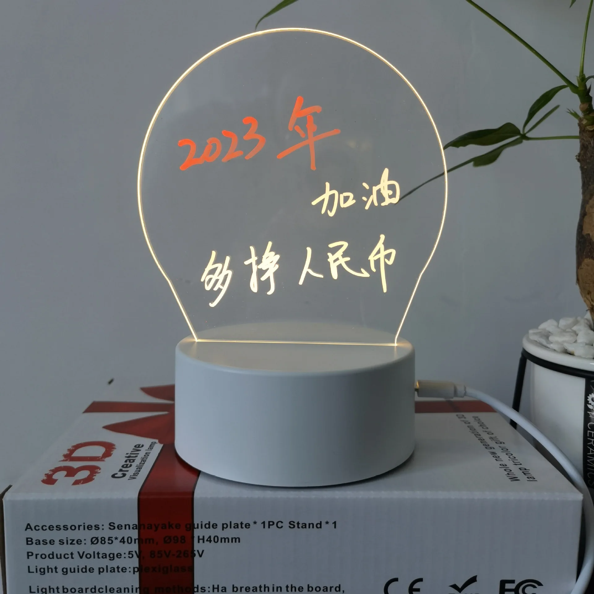 New Product Ideas 2023 Custom Design Unique products Luminous Mini Led Night message board  Lamp Souvenirs Gifts Sets Items