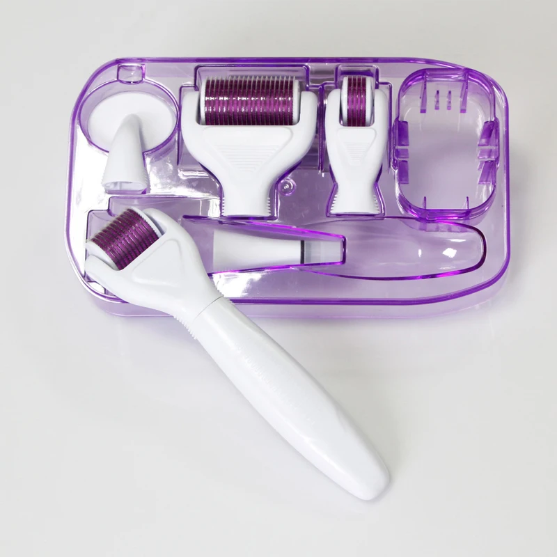 Hot selling 6 in 1 Micro Needle Skin Care Derma Roller Kit 1200 Microneedle Dermaroller For Hair Growth