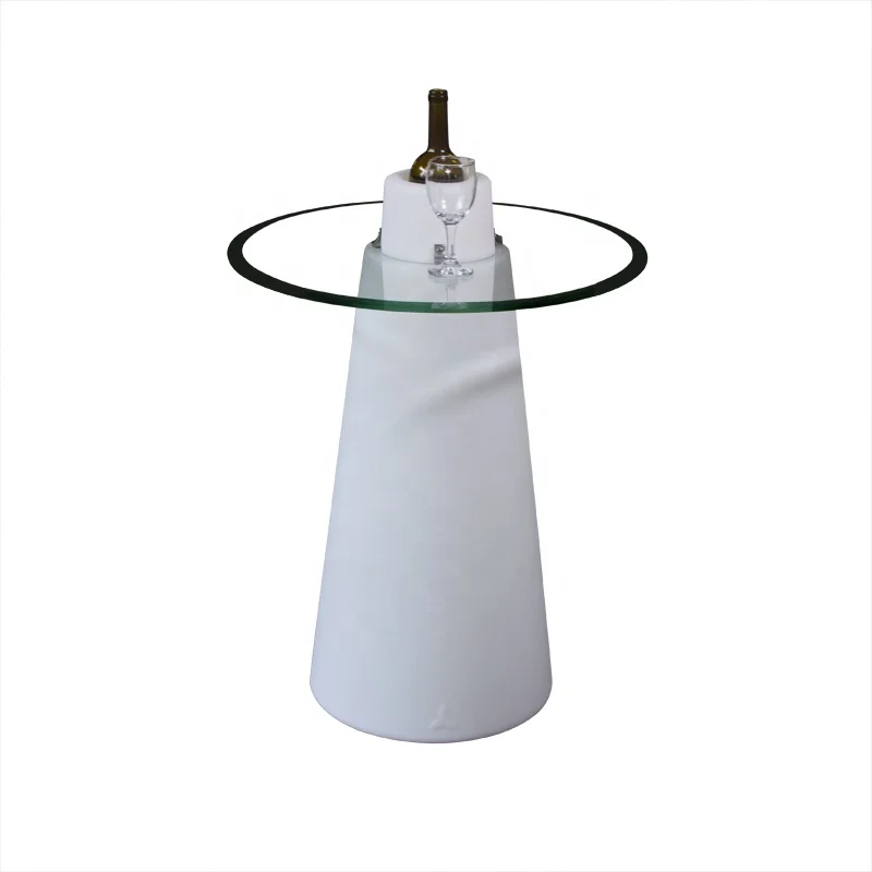 Illuminated glow LED Cocktail Party Table Plastic Lit Glasses Top Banquet Cocktail Table Party cocktail table