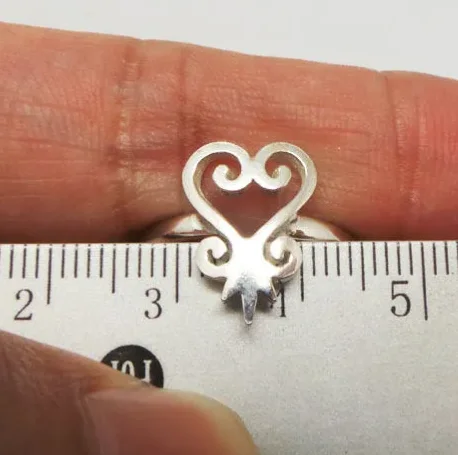 Custom African Symbol Ring Silver Sankofa African Symbol Adinkra Ring Adinkra Jewelry